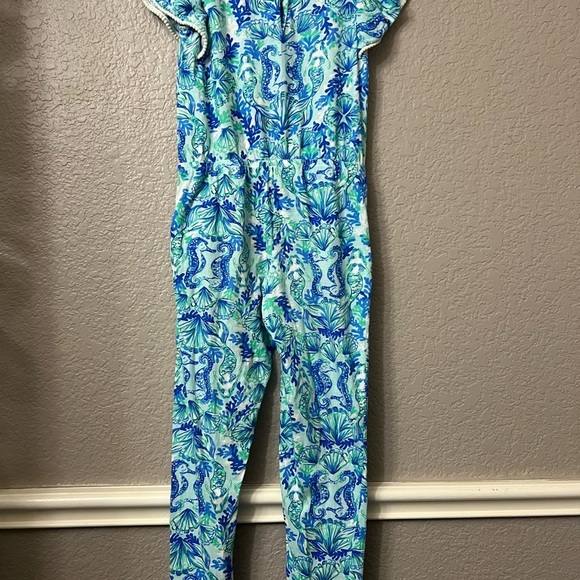 Lilly Pulitzer girls size L 8-10 jumpsuit mermaids - Picture 3 of 12